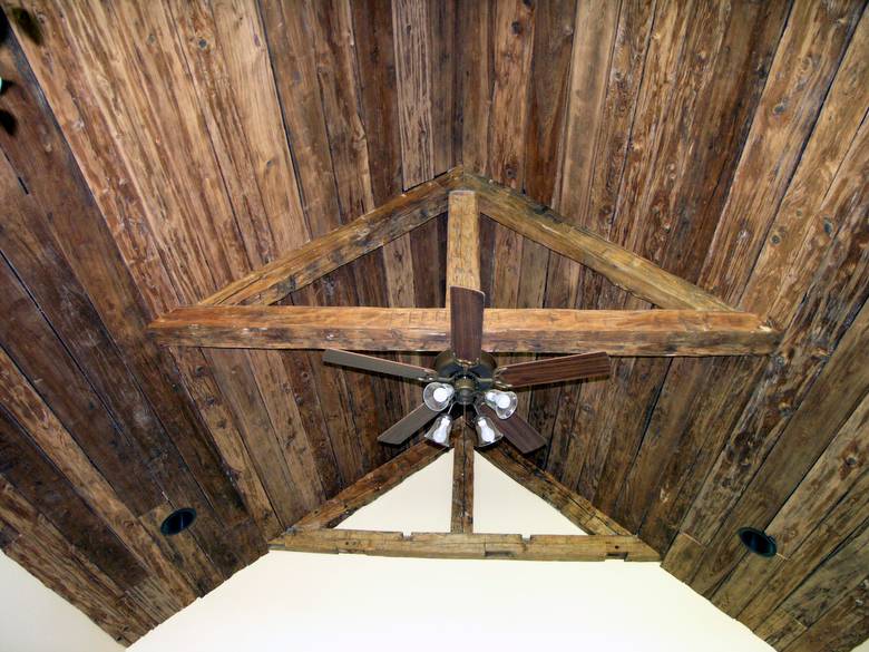 Mushroomwood Ceiling and Hand-Hewn Timbers